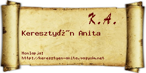 Keresztyén Anita névjegykártya
